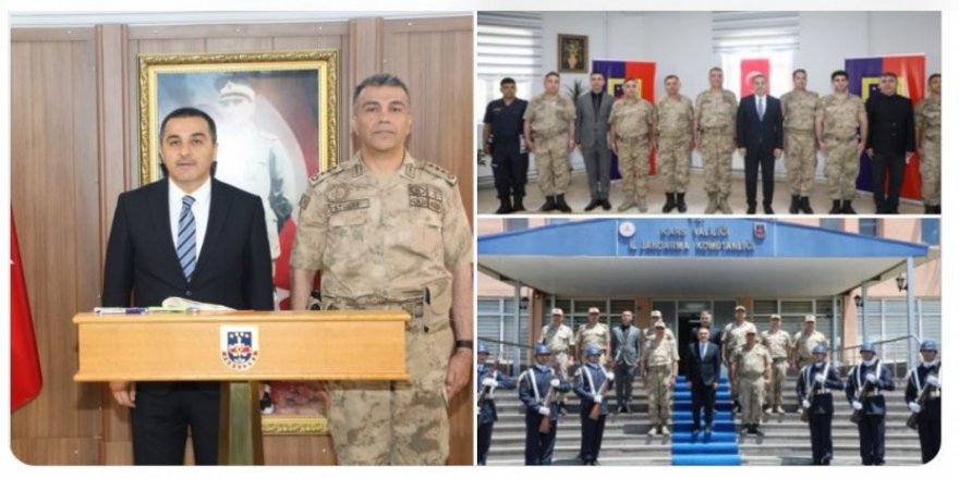 Kars Valisi Türker Öksüz, İl Jandarma Komutanlığını ziyaret etti