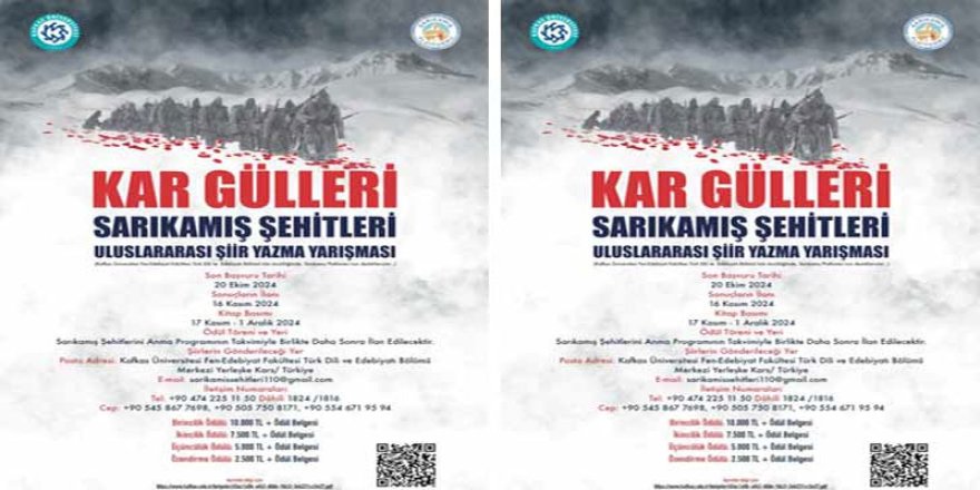 KAÜ'de "Kar Gülleri" Şiir Yarışması sonuçlandı