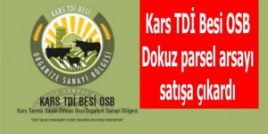 Kars TDİ Besi OSB’nin dokuz parsel arsası satılacak