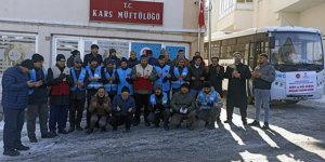 Kars İl Müftülüğünün 2'inci yardım destek ekibi yola çıktı