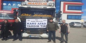 Kars’tan deprem bölgelerine gıda, hayvan yemi ve yaşam malzemesi gönderildi