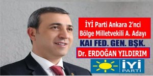 Dr. Erdoğan Yıldırım, İYİ Parti Ankara 2’nci Bölge Milletvekili A. Adayı oldu