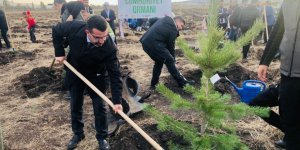 Kars 100. Yıl Cumhuriyet Ormanı’nda Fidanlar Toprakla Buluştu