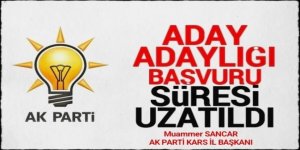 Ak Parti'de Başvuru Süresi Uzatıldı