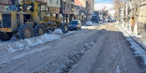 Kars Belediyesi Kar ve Buz Sarkıtları ile Mücadelesini Sürdürüyor