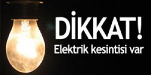 Elektrikler kesilecek